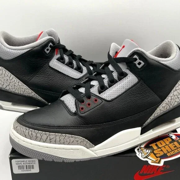Nike | Shoes | Nike Air Jordan Retro 3 Black Cement 224 Size  display picture 1
